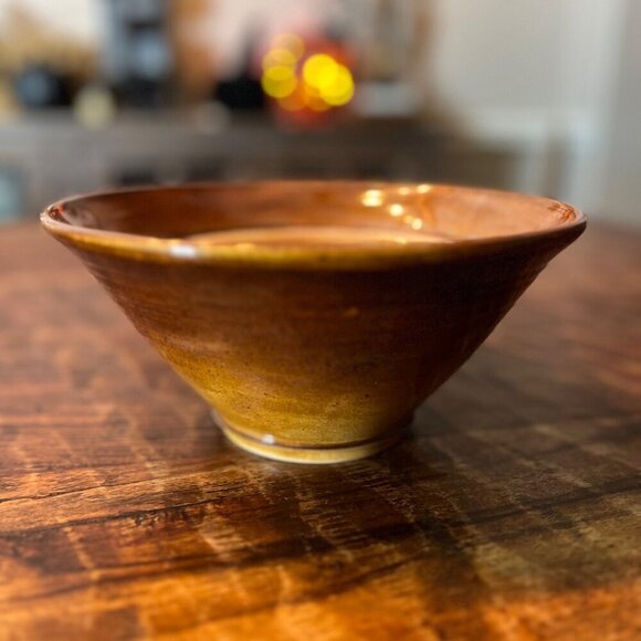 Handcrafted Ritten Pottery Bowl With Earthy Glaze - Picture 2 of 7